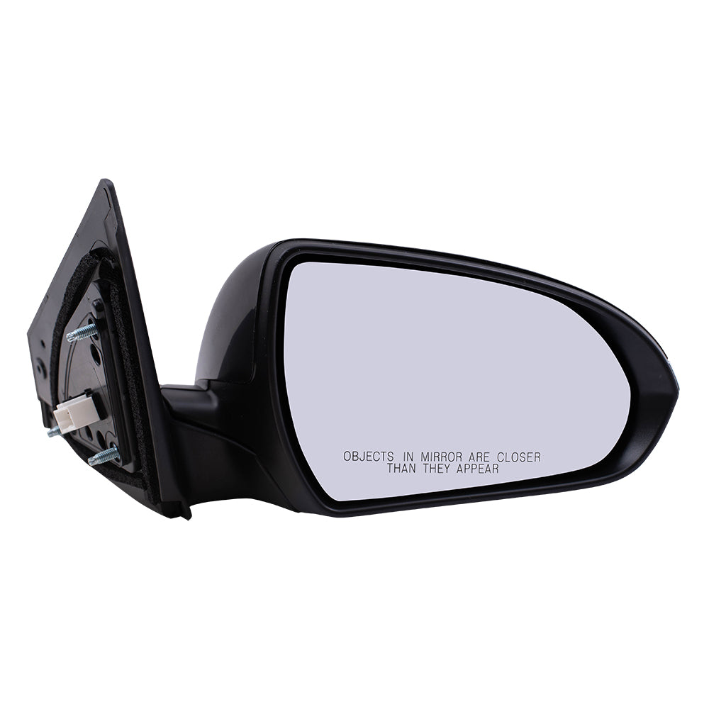 Brock Replacement Set Power Mirrors Heated with Blind Spot Detection Wiring Compatible with 2017 2018 Elantra Sedan US