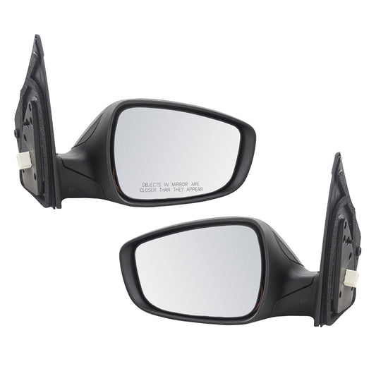 Brock Replacement Pair Set Side View Power Mirrors Heated Signal Compatible with 13-17 Elantra GT 87610-A5220 87620-A5200