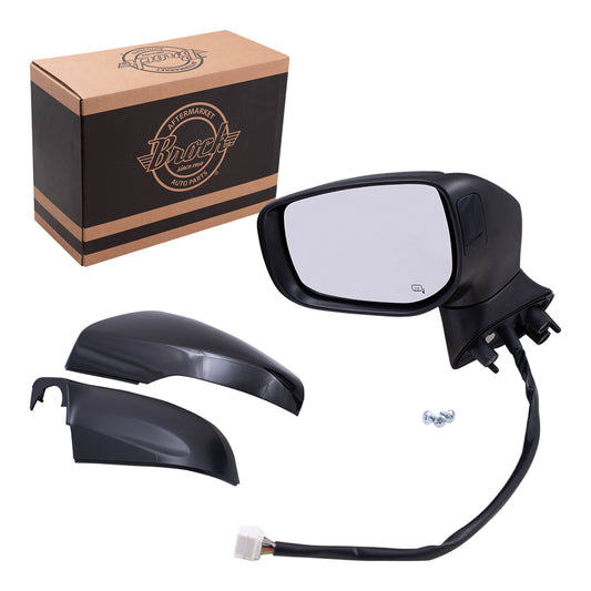 Brock Replacement Driver Power Side Mirror Heated Signal Blind Spot Detection Compatible with 2018-2019 Outback Legacy