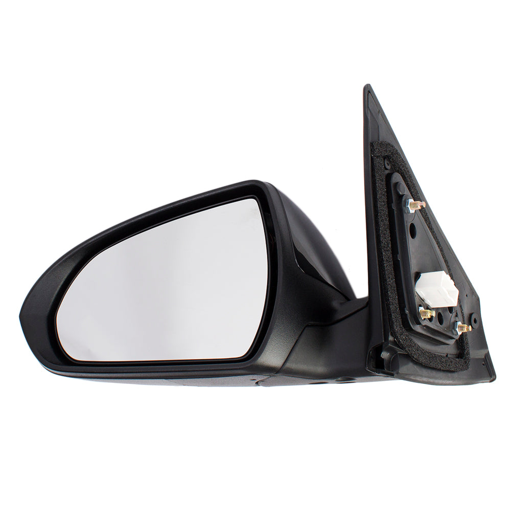 Brock Replacement Pair Set Power Side View Mirrors Heated w/ Blind Spot Detection Compatible with 17-18 Elantra Sedan 87610F3020 87620F3020