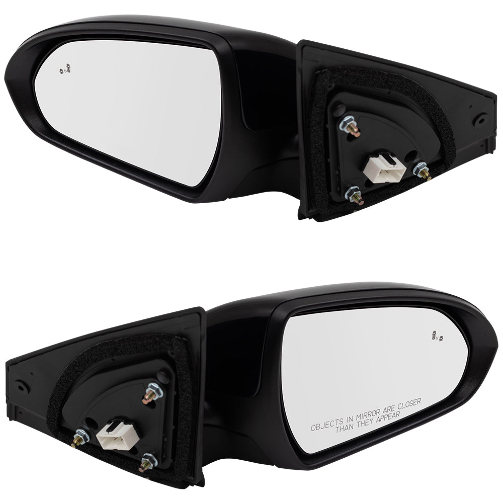 Brock Replacement Pair Side View Power Mirrors Compatible with 2017-2018 Elantra Sedan Set Heated Signal Blind Spot Detection 87610F3030 87610F2290 87620F3030 87620F2290