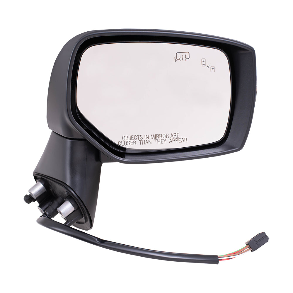 Brock Replacement Driver and Passenger Side Power Mirrors Paint to Match Black with Heat, Signal and Blind Spot Detection Compatible with 2016-2020 WRX & 2016 Crosstrek Hybrid