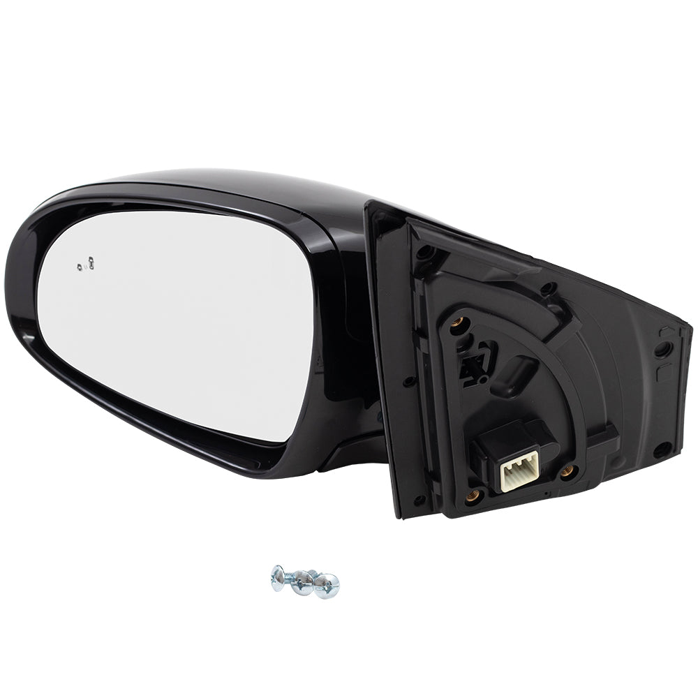 Brock Replacement Drivers Power Folding Side View Mirror Heated Signal Blind Spot Detection Compatible with 17-19 Sportage replaces KI1320199 87610D9130