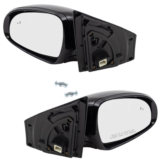 Brock Replacement Pair Set Power Folding Side View Mirrors Heated Signal Blind Spot Detection Compatible with 17-19 Sportage replaces KI1320199 KI1321199 87610D9130 87620D9130