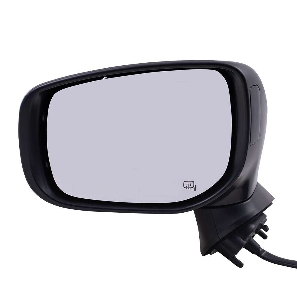 Brock Replacement Driver Power Side Mirror Heated with Blind Spot Detection Ready-to-Paint and Textured Black Covers Compatible with 2017-2020 Impreza