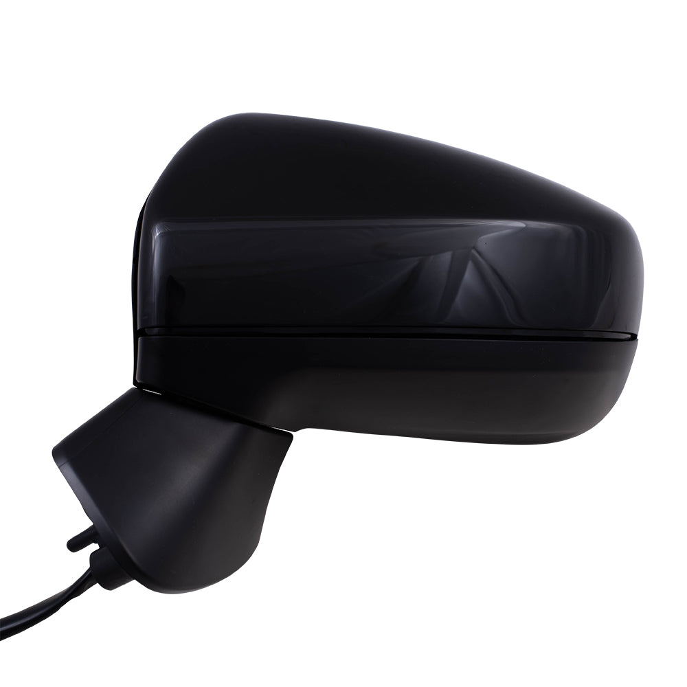 Brock Replacement Driver Power Side Mirror Heated with Blind Spot Detection Ready-to-Paint and Textured Black Covers Compatible with 2017-2020 Impreza