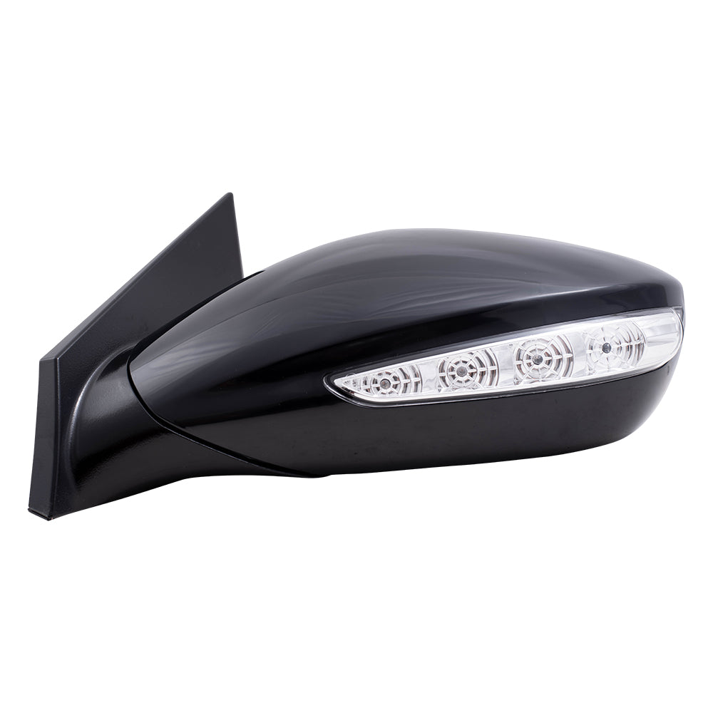 Brock Replacement Drivers Side Power Mirror w/ Heat Signal Compatible with 2011-2015 Sonata Hybrid