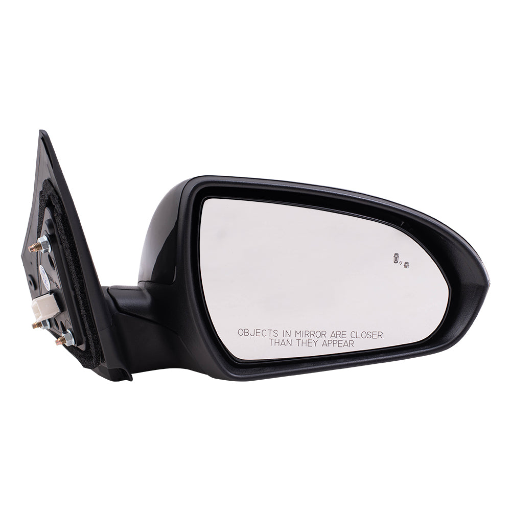 Brock Replacement Driver and Passenger Side Power Mirrors Paint to Match Black with Heat Signal Memory and Blind Spot Detection Compatible with 2017-2018 Hyundai Elantra Korea Built ONLY