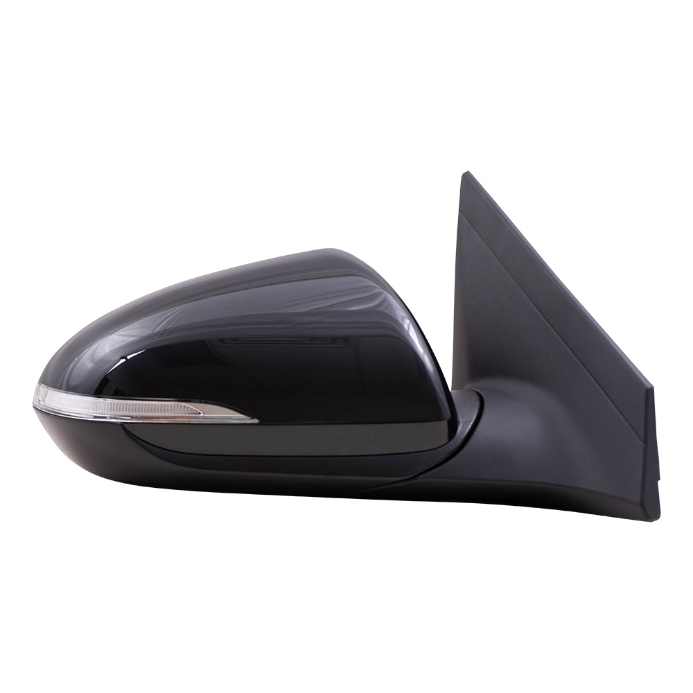 Brock Replacement Driver and Passenger Side Power Mirrors Paint to Match Black with Heat Signal Memory and Blind Spot Detection Compatible with 2017-2018 Hyundai Elantra Korea Built ONLY