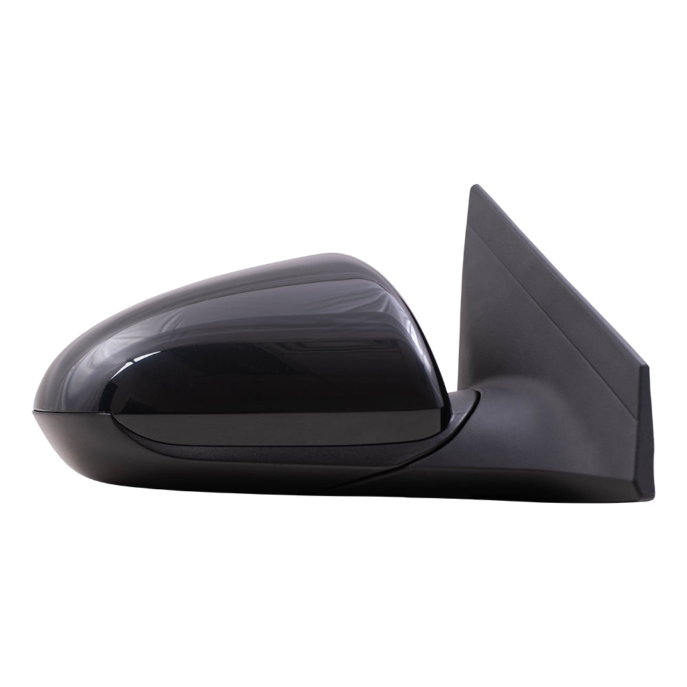 Brock Replacement Passenger Side Power Mirror Paint to Match Black with Heat and Blind Spot Detection without Signal or Memory Compatible with 2017-2020 Elantra Korea Built ONLY