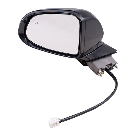 Brock Replacement Driver Side Power Mirror Textured Black with Heat and Signal without Camera Compatible with 2019 Santa Fe