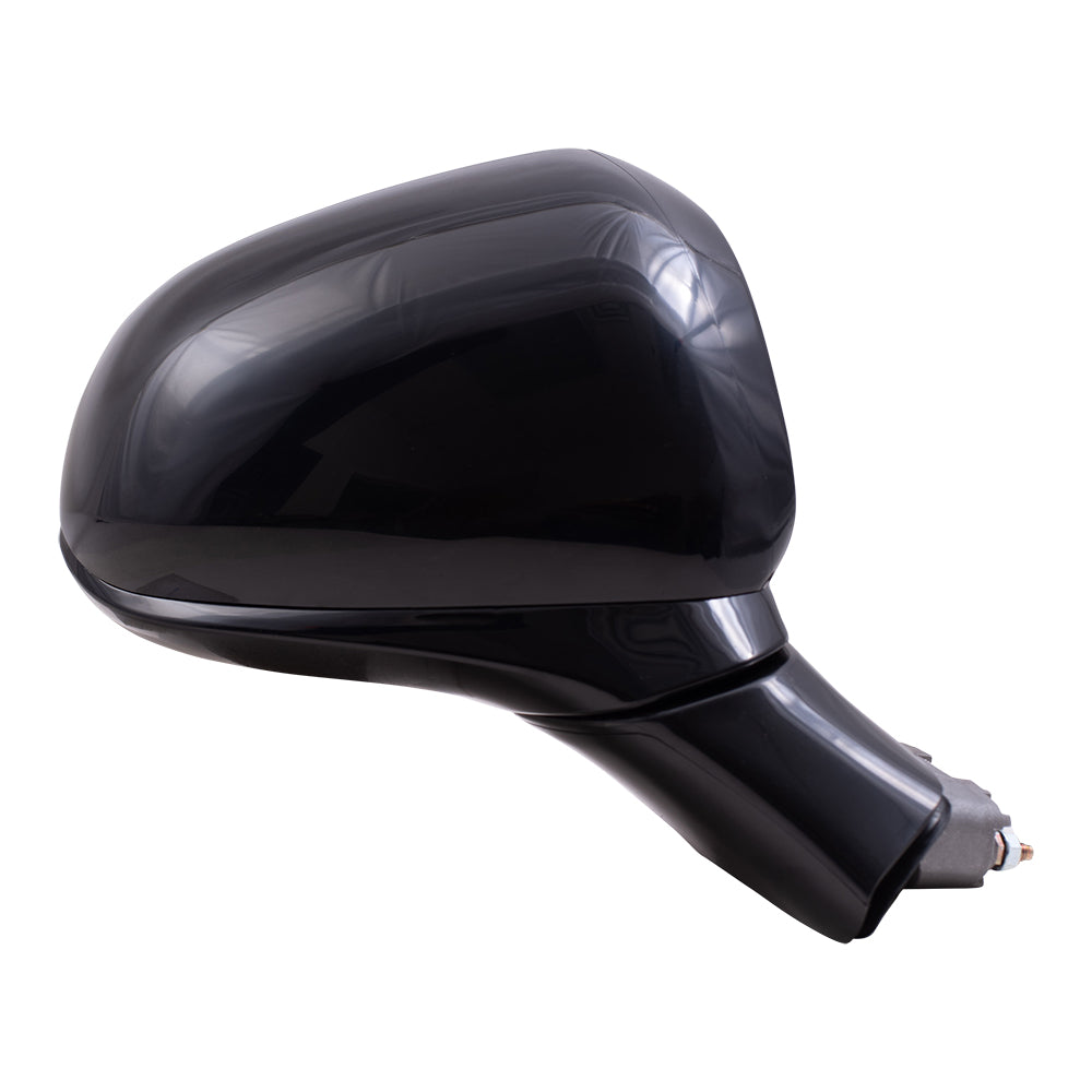 Brock Replacement Driver and Passenger Side Power Mirrors Textured Black with Heat without Signal or Camera Compatible with 2019 Santa Fe