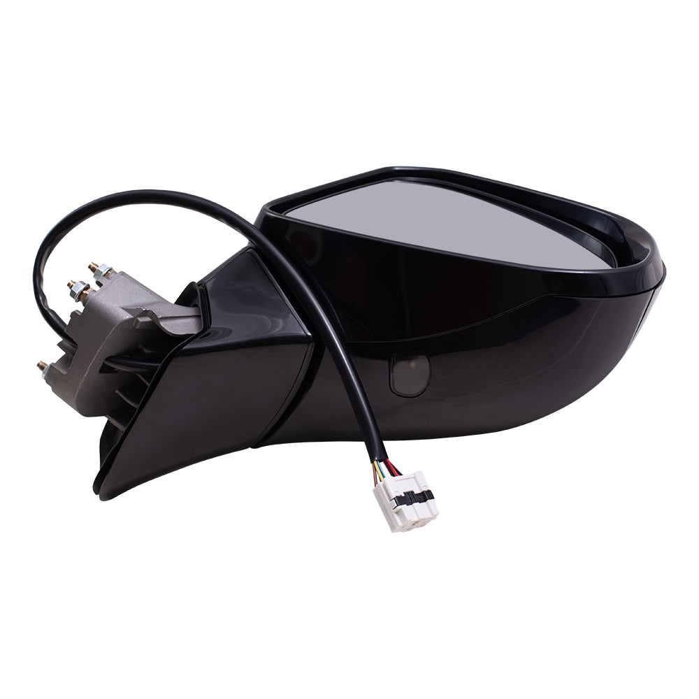 Brock Replacement Driver and Passenger Side Power Mirrors Textured Black with Heat without Signal or Camera Compatible with 2019 Santa Fe