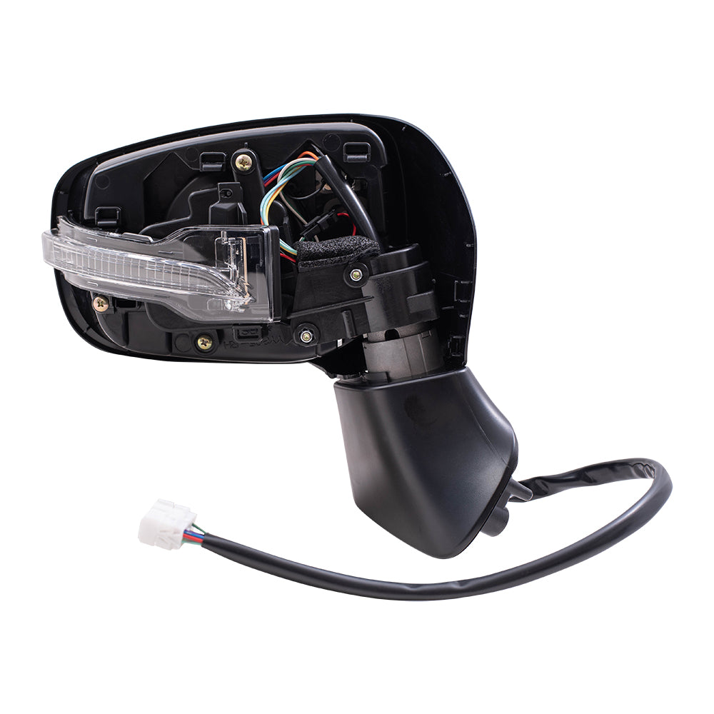 Brock Replacement Driver and Passenger Side Power Mirrors with Paint to Match Black Base & Silver Cover with Heat and Signal without Blind Spot Detection Compatible with 2018-2019 Legacy