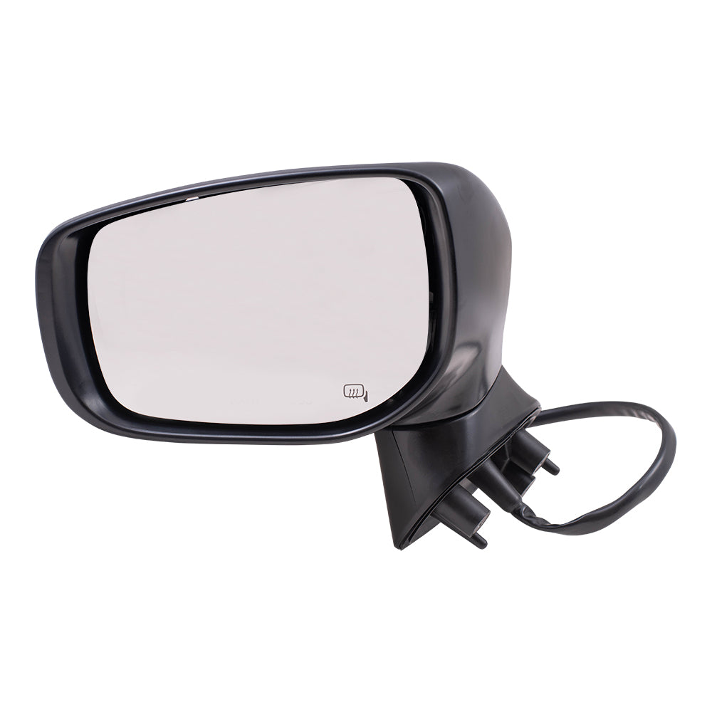 Brock Replacement Driver Side Power Mirror with Paint to Match Black Base & Silver Cover with Heat and Signal without Blind Spot Detection Compatible with 2018-2019 Legacy