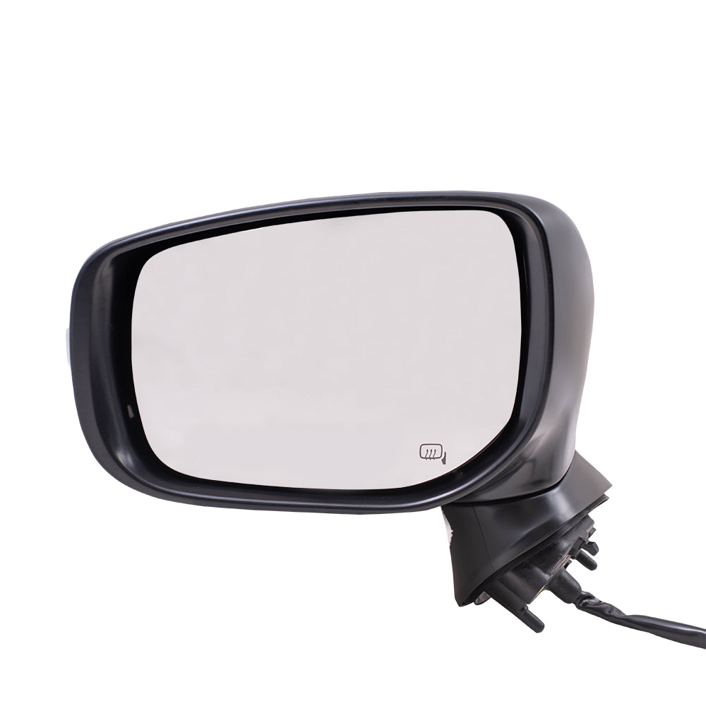 Brock Replacement Driver Side Power Mirror with Paint to Match Black Base & Silver Cover with Heat and Signal without Blind Spot Detection Compatible with 2017-2020 Impreza