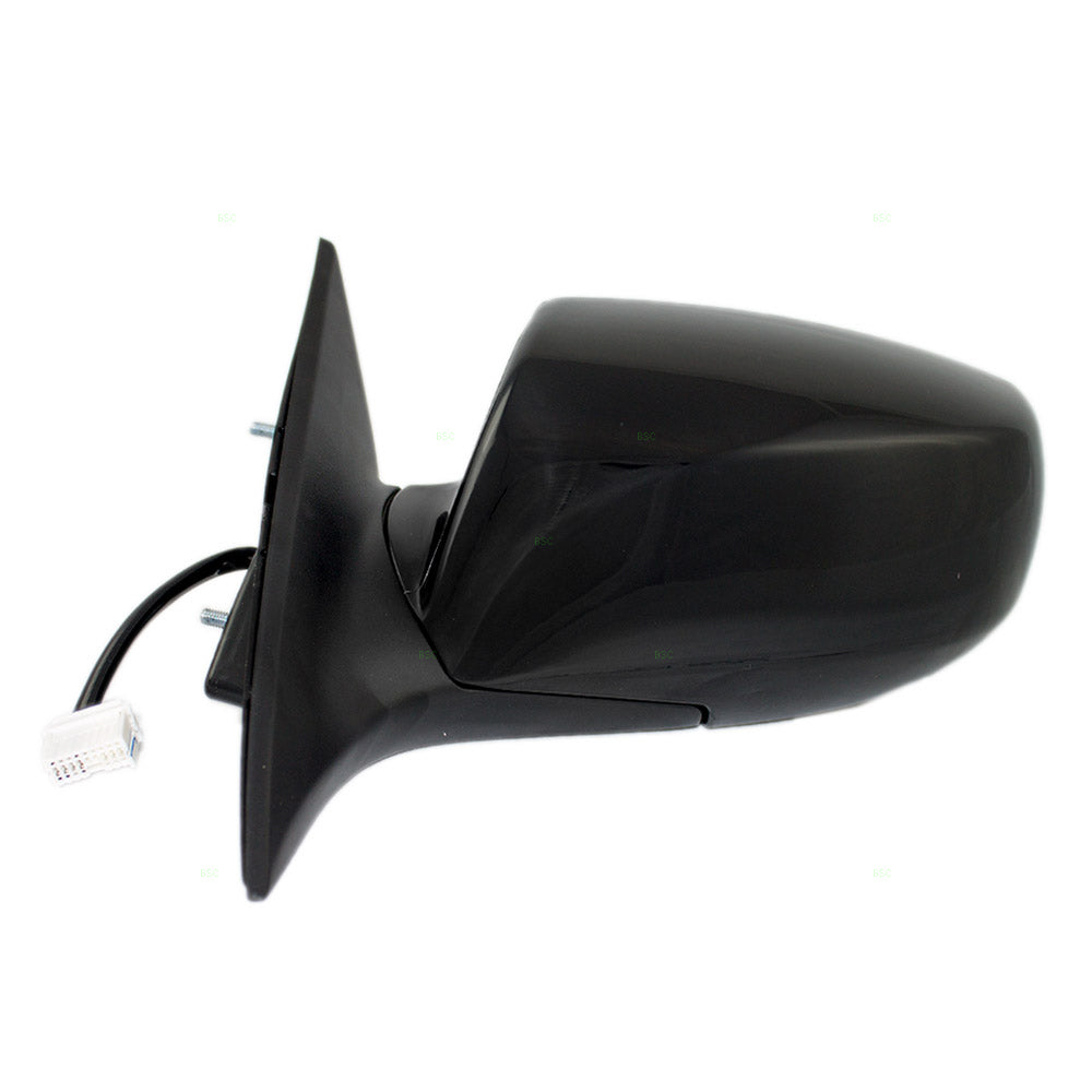 Brock Replacement Driver Side Foldaway Power Mirror Paint to Match Black with Heat without Signal Compatible with 2010-2016 Genesis Coupe