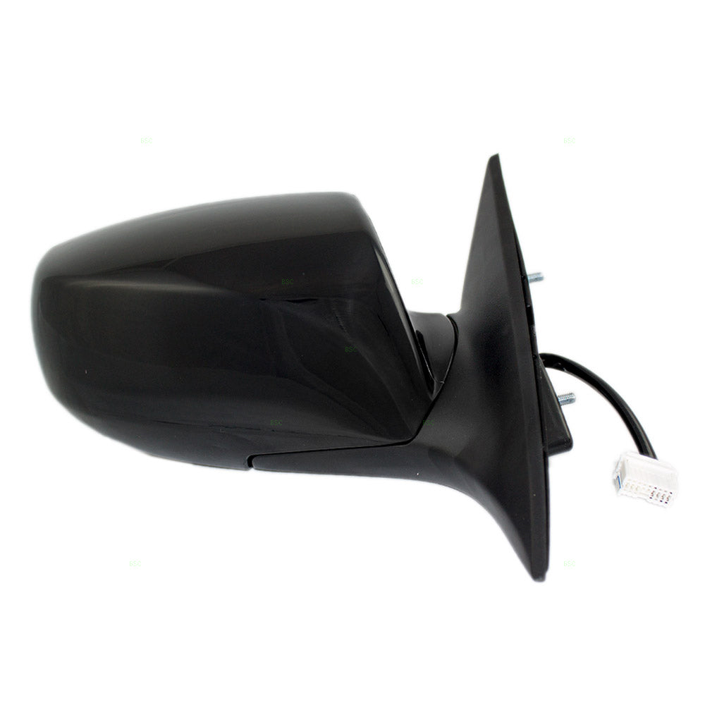 Brock Replacement Passenger Side Foldaway Power Mirror Paint to Match Black with Heat without Signal Compatible with 2010-2016 Genesis Coupe