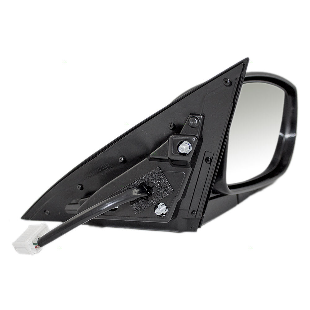 Brock Replacement Passenger Side Foldaway Power Mirror Paint to Match Black with Heat without Signal Compatible with 2010-2016 Genesis Coupe