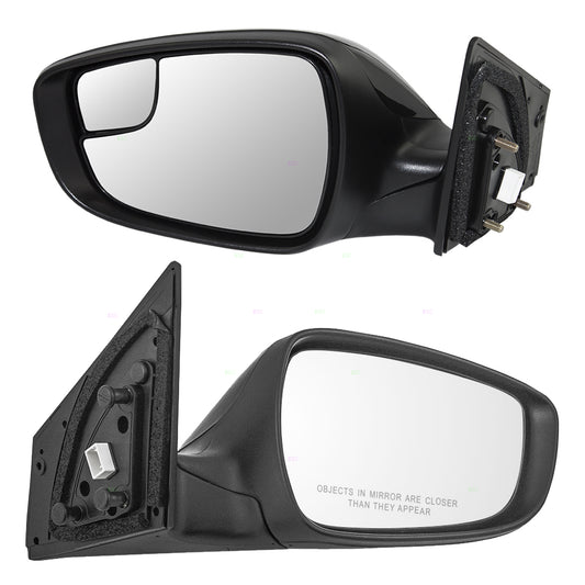 Brock Replacement Driver and Passenger Power Side View Mirrors Heated with Blind Spot Glass Compatible with 2014-2016 Elantra Korea 87610-3X680 87620-3X680