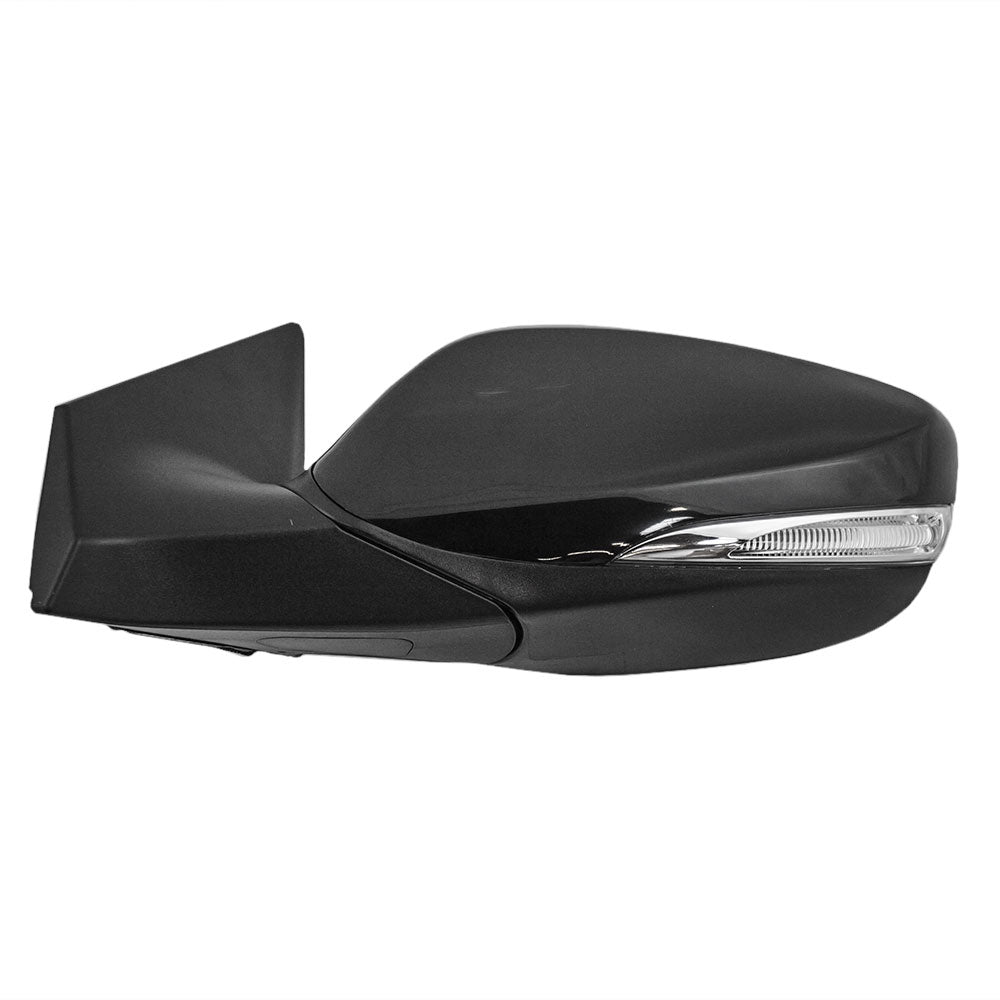 Brock Replacement Drivers Power Side View Mirror Heated Signal with Blind Spot Glass Compatible with 2014-2016 Elantra Sedan 87610-3X690