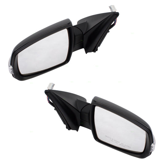 Brock Replacement Pair Set Power Folding Side View Mirrors Heated w/ Signal & Memory Compatible with 11-13 Sorento 876101U060 876201U060