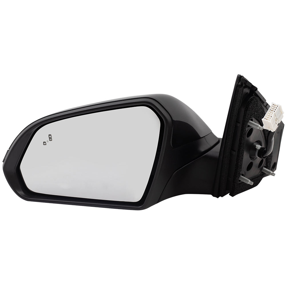 Brock Replacement Driver Power Heated Mirror with Signal Blind Spot Detection Compatible with 2018 2019 Sonata