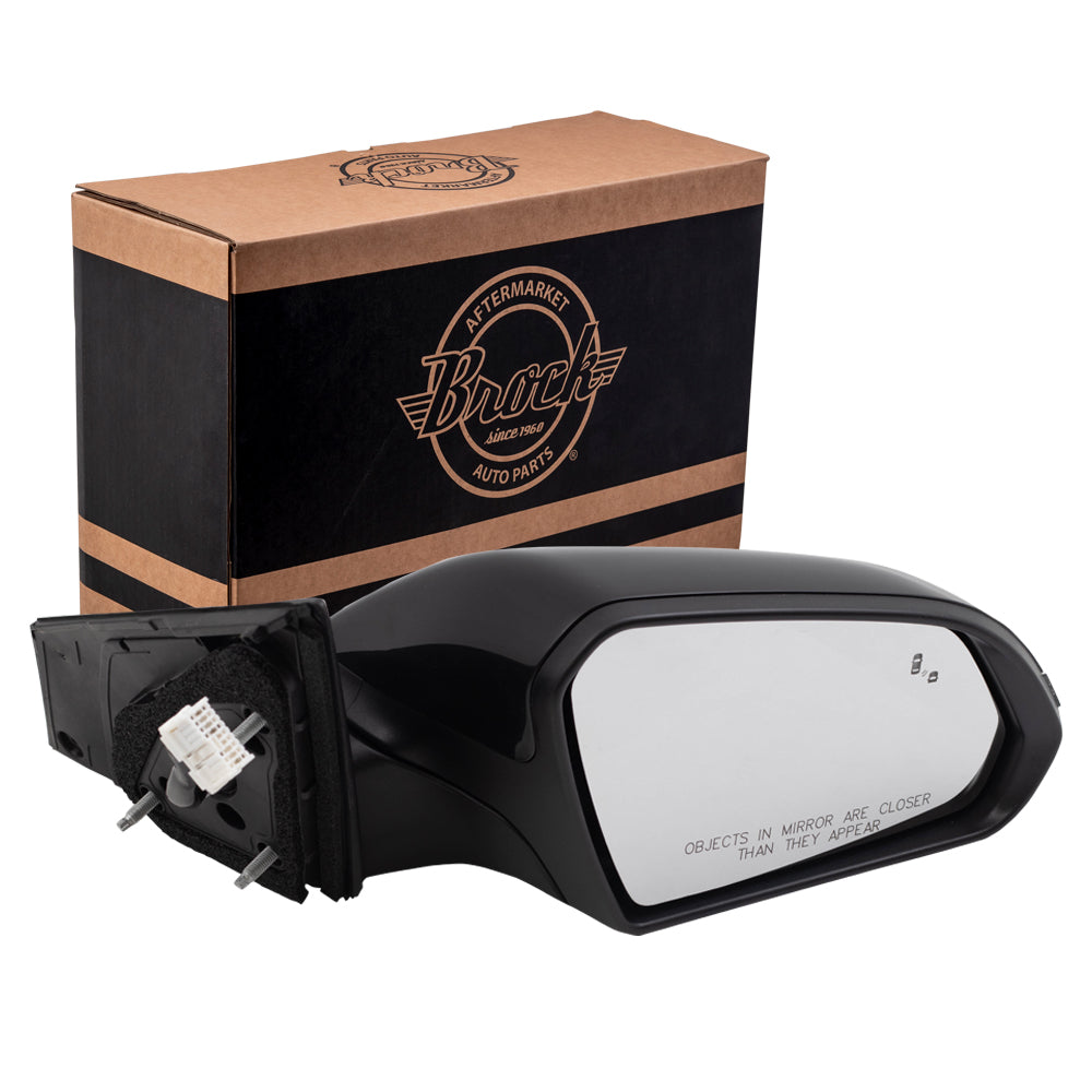 Brock Replacement Passenger Power Mirror Heated with Signal Blind Spot Detection Compatible with 2018 2019 Sonata