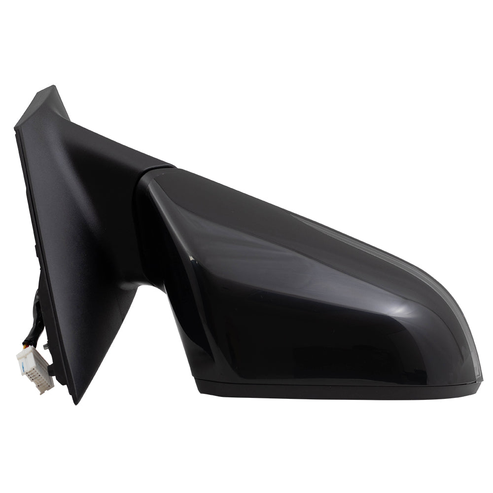 Brock Replacement Passenger Power Mirror Heated with Signal Blind Spot Detection Compatible with 2018 2019 Sonata