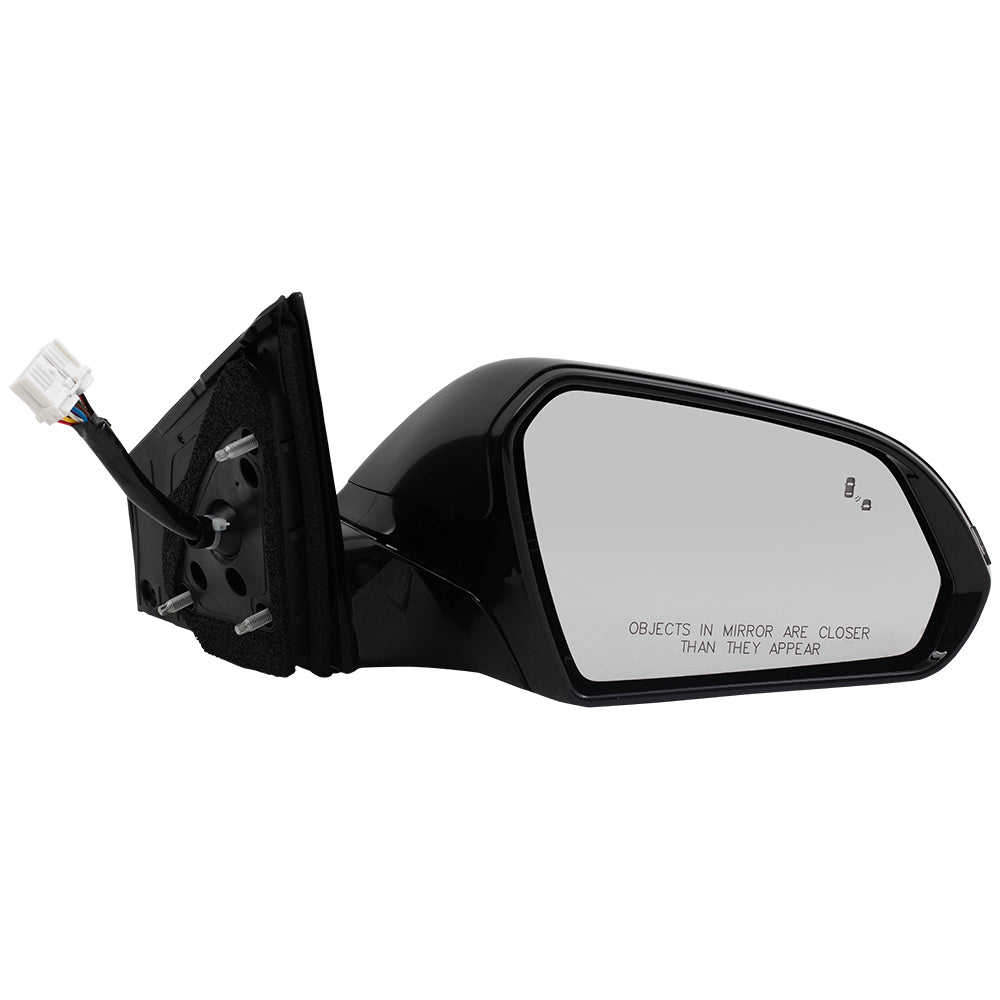 Brock Replacement Set Power Gloss Mirrors Heated with Signal Memory Blind Spot Detection Compatible with 2018 2019 Sonata