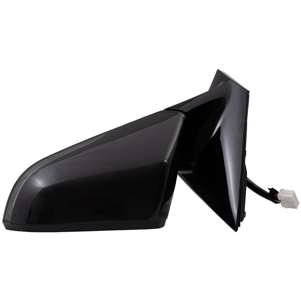 Brock Replacement Driver Power Gloss Mirror Heated with Signal Memory Blind Spot Detection Compatible with 2018 2019 Sonata