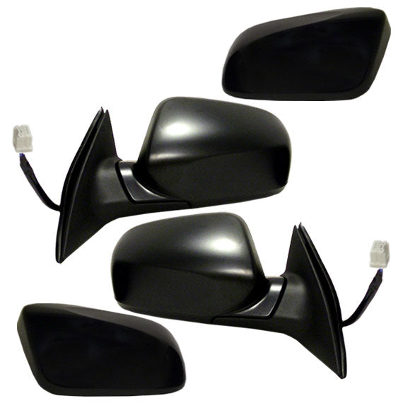 Brock Replacement Driver and Passenger Power Side View Mirrors Heated with Smooth & Textured Covers Compatible with 2011-2014 Legacy Outback 91036AJ15B 91036AJ14B