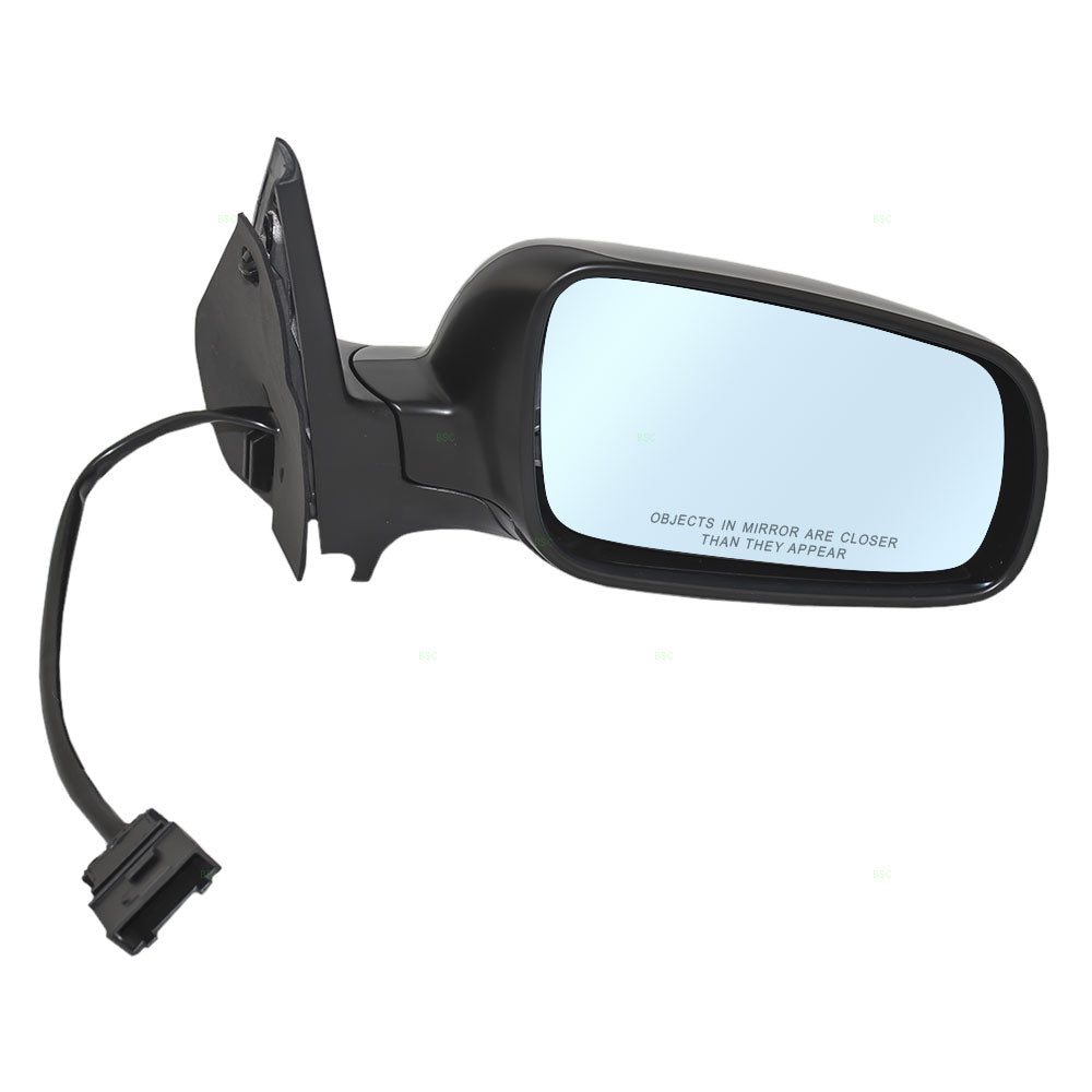 Brock Replacement Passenger Side Power Mirror Paint to Match Black with Heat and Blue Glass without Memory Compatible with 1J1857508K01C