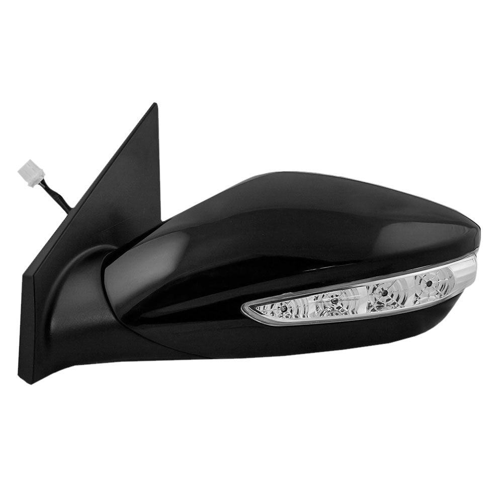 Brock Replacement Drivers Power Side View Mirror Heated Signal Compatible with 2011-2014 Sonata 87610-3Q110