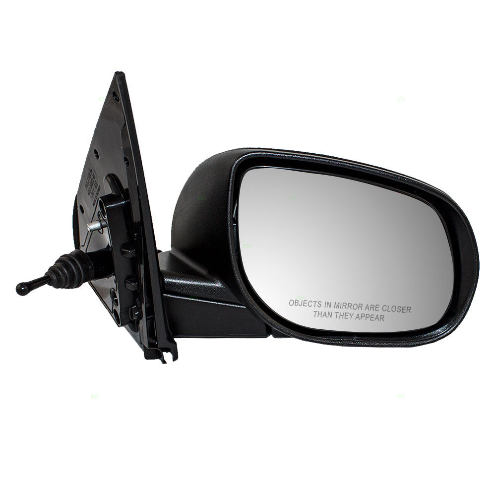 Brock Replacement Passengers Manual Remote Side View Mirror Compatible with 2010-2013 Forte 876201M100