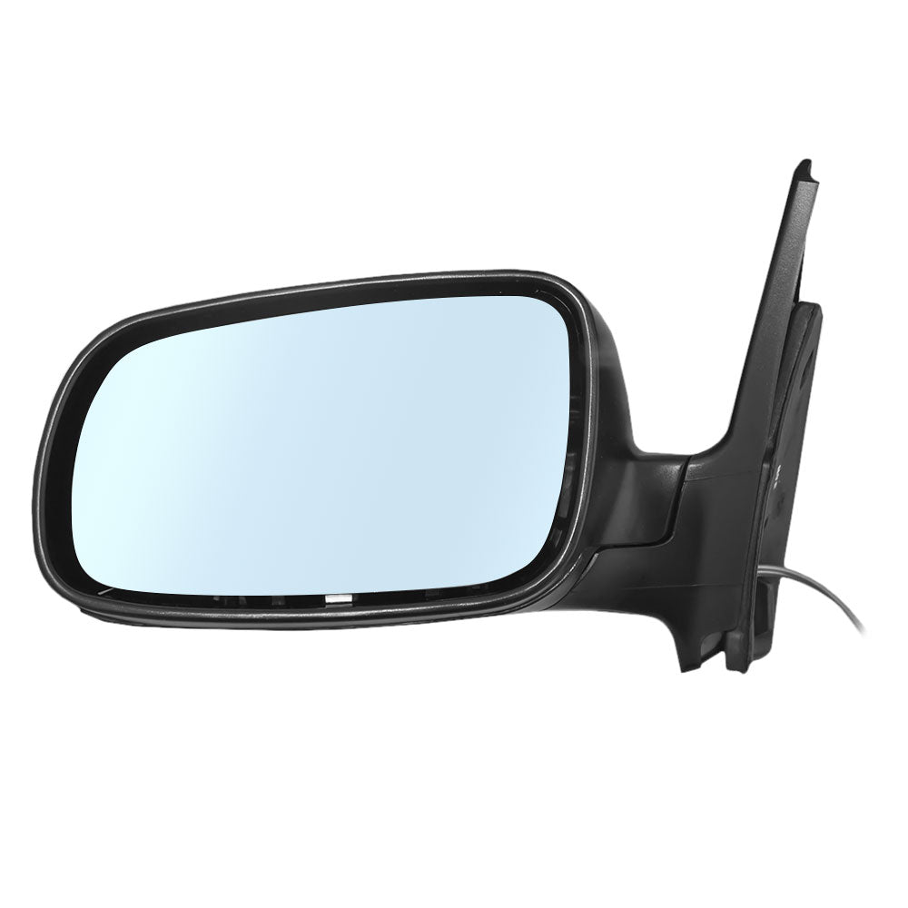 Brock Replacement Driver Side Manual Remote Mirror Paint to Match Black with Blue Tinted Glass without Heat Compatible with 1J1-857-507-01C