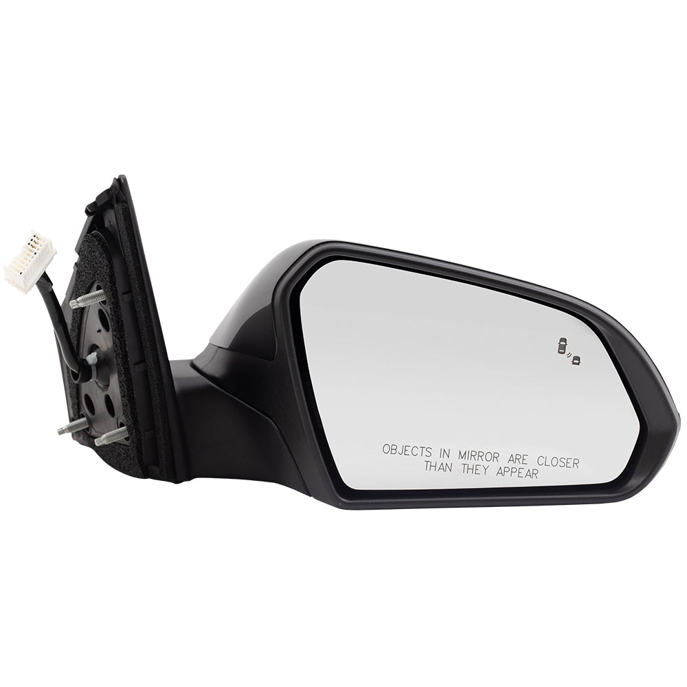 Brock Replacement Passengers Power Side View Mirror w/ Blind Spot Detection fits 2018 Sonata replaces HY1321237 87620C2580