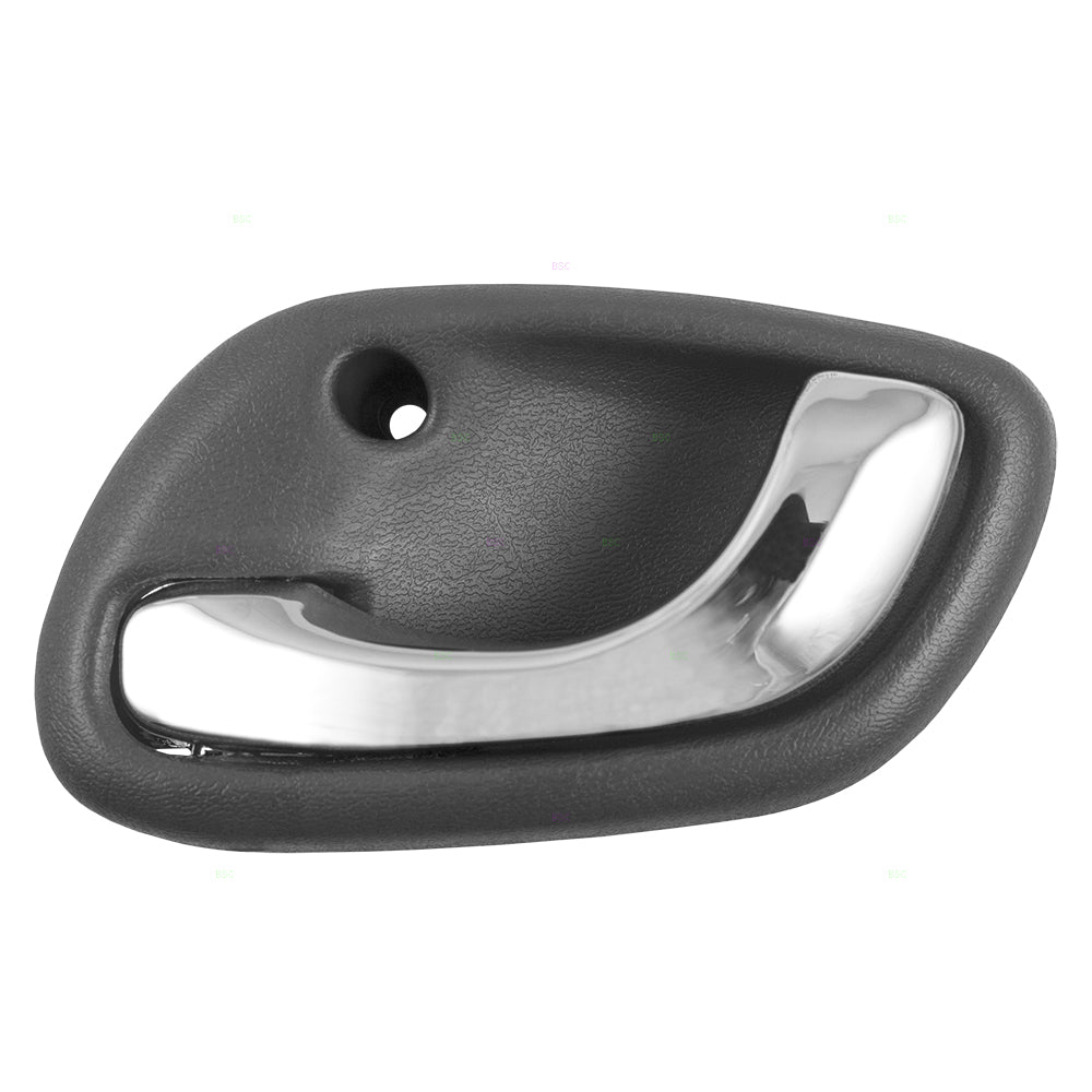 Brock Replacement Driver Side Inside Door Handle with Gray Base and Chrome Lever Compatible with 1995-2002 Suzuki Esteem/ 1999-2005 Suzuki Grand Vitara/ 1999-2004 Chevrolet Tracker