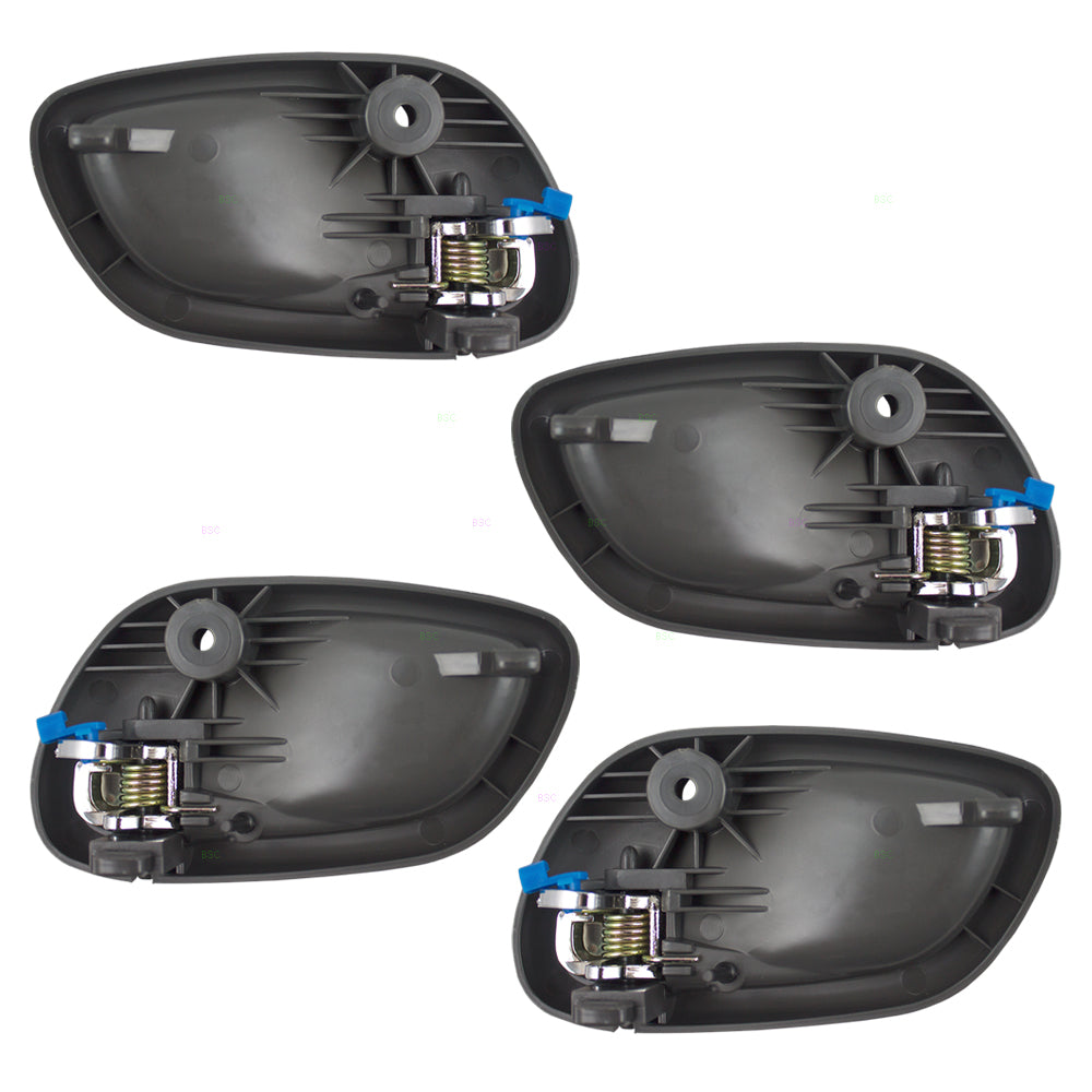 Brock Replacement Driver and Passenger Side Inside Door Handles 4 Piece Set Compatible with 1995-2002 Suzuki Esteem/ 1999-2005 Suzuki Grand Vitara/ 1999-2004 Chevrolet Tracker