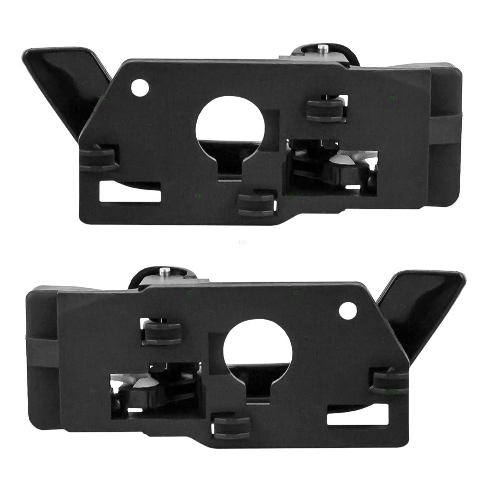 Brock Replacement Pair Set Inside Front Door Handles with Black Levers Compatible with 2003-2008 Tiburan 82610-2C000-LK 82620-2C000-LK