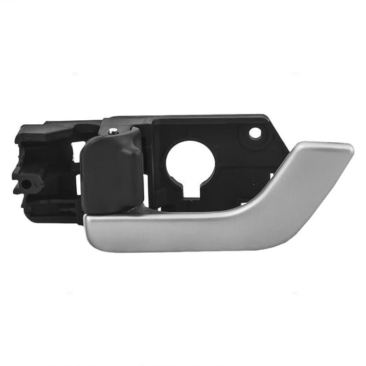 Brock Replacement Drivers Inside Interior Front Door Handle with Silver Lever Compatible with 2003-2008 Tiburan 82610-2C500-LK