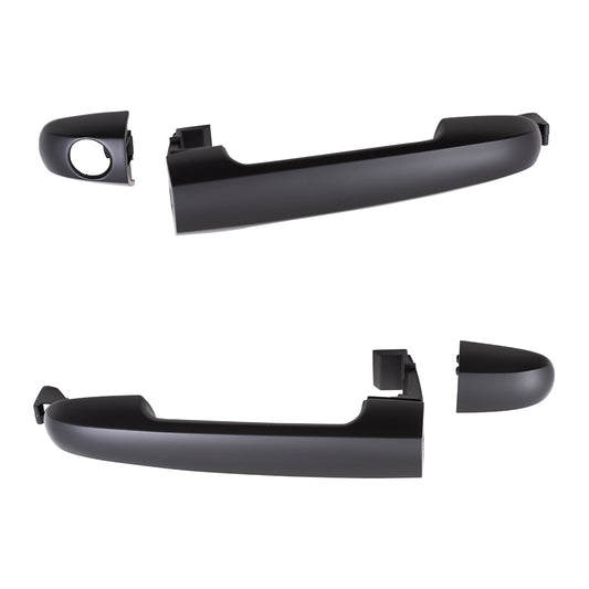 Brock Replacement Pair Set Front Outside Exterior Door Handles compatible with Sonata 82651-3K000 82652-3K020