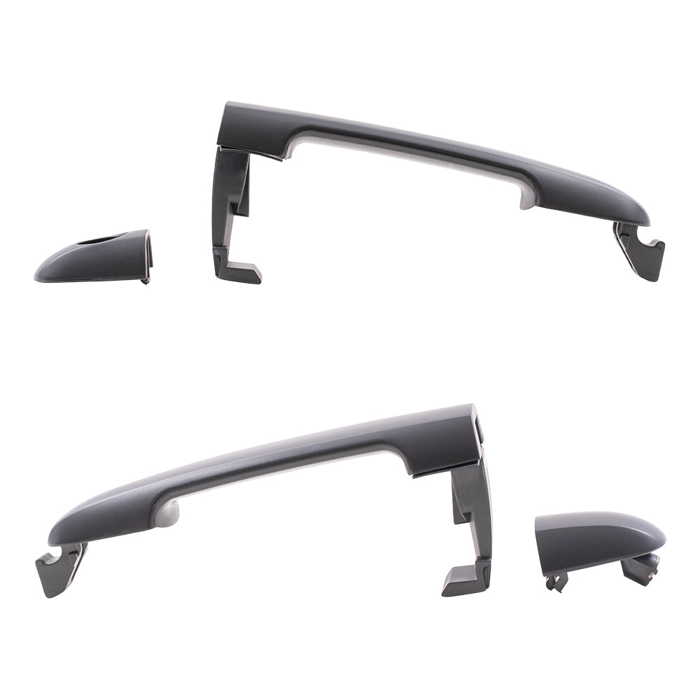 Brock Replacement Pair Set Front Outside Exterior Door Handles compatible with Sonata 82651-3K000 82652-3K020