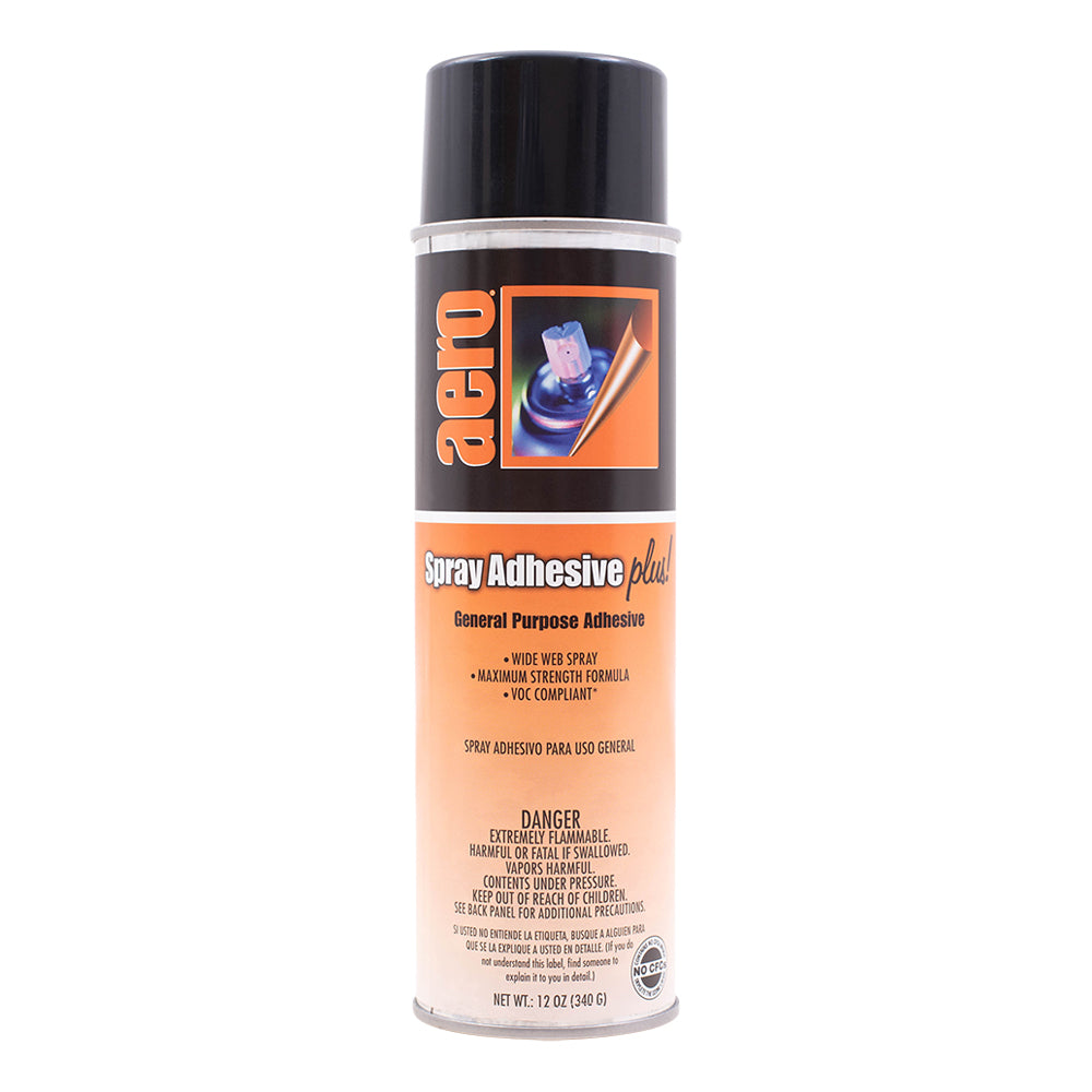 Heavy Duty Multi Purpose Adhesive Aerosol Spray 12 oz Can Fast Bond on Metal Leather Plastic Fabric for Repair Arts Crafts Retail Home