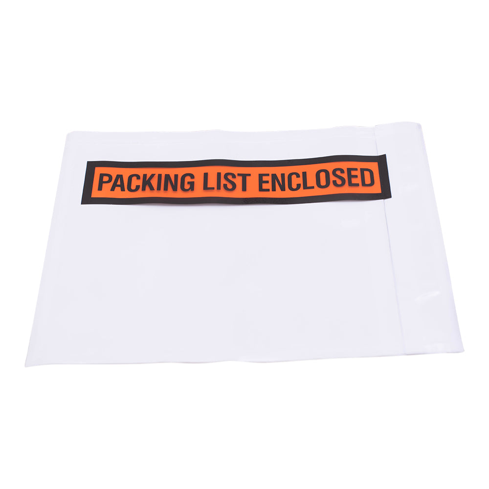 1000 Pc Case Clear Packing List Enclosed Envelopes Inventory Document Purchase Slip Pouch w/ Adhesive Pack for Shipping Warehouse Retail