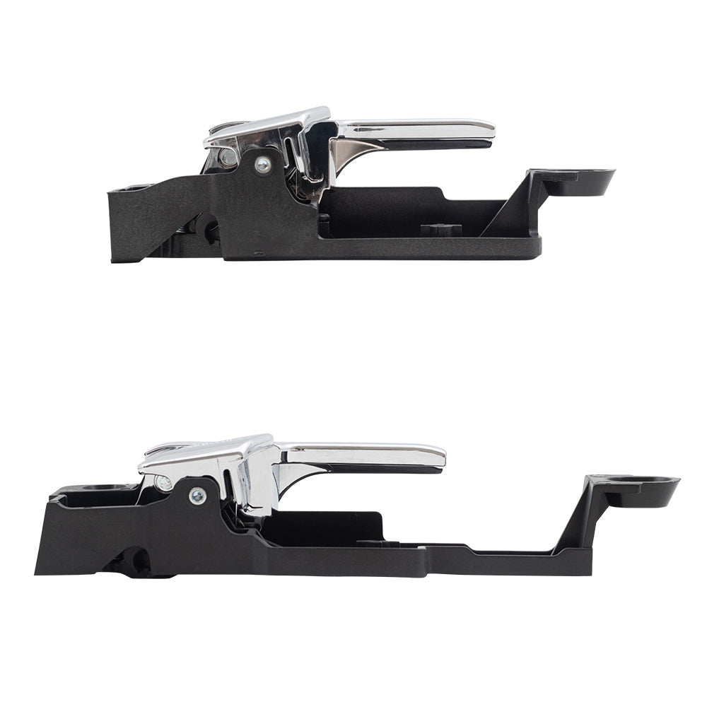 Brock Replacement 4 Pc Set Inside Front & Rear Chrome Door Handle Replacement for 2006-2012 Fusion MKZ