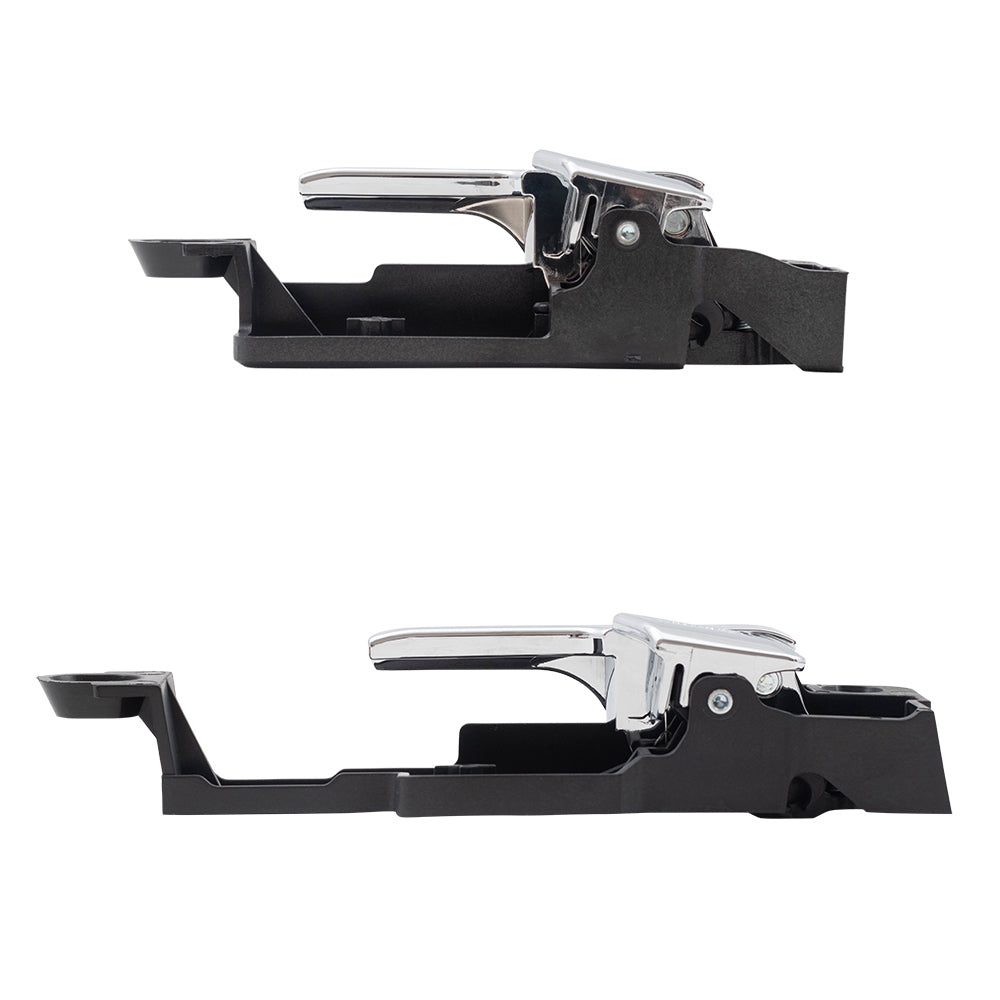 Brock Replacement Drivers Set of Inside Interior Front and Rear Chrome Door Handles Compatible with 2006-2012 Fusion MKZ