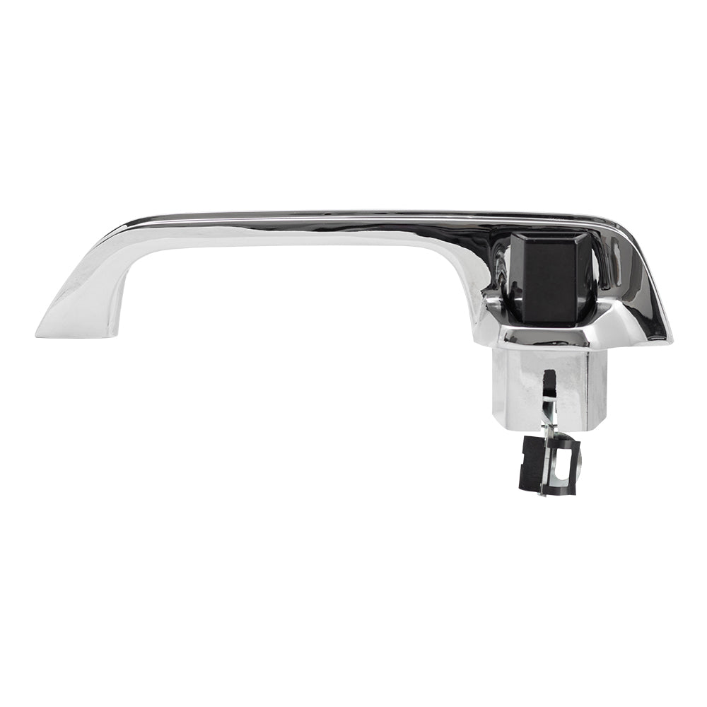 Brock Aftermarket Replacement Front or Rear Driver Left Outside Door Handle Chrome With Gasket Compatible With 1973-1991 GM Truck