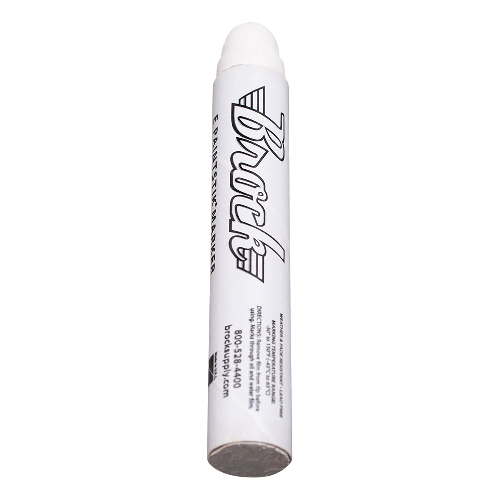 Brock White E Paintstiks - High Intensity Solid Paint Marking Crayon - Multi-Surface - Fast Drying - Wear & Water Resistant For Dimly Lit Areas – Dozen