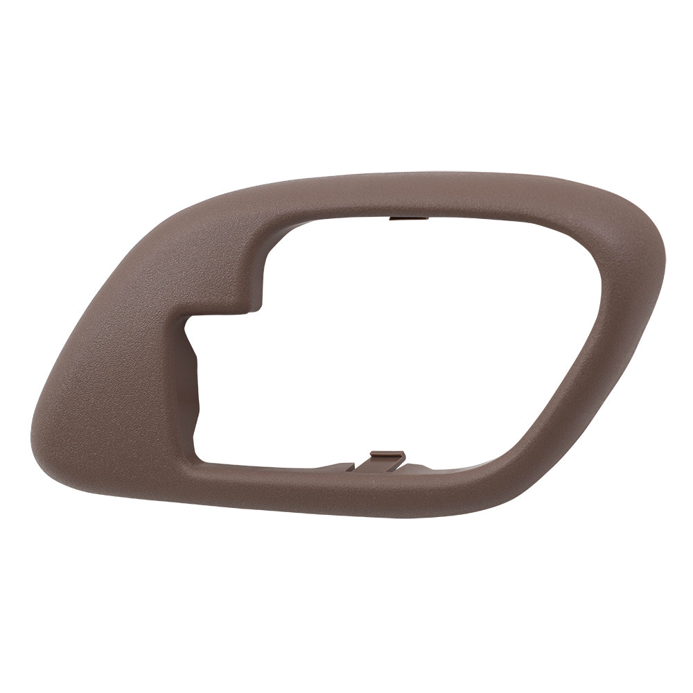 Brock Replacement Passengers Inside Inner Brown Door Handle Trim Bezel Compatible with Pickup Escalade Tahoe Suburban Yukon